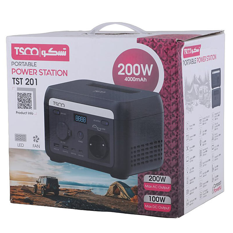 پاور استیشن تسکو TST 201 200W ظرفیت 32000 میلی آمپر ساعت