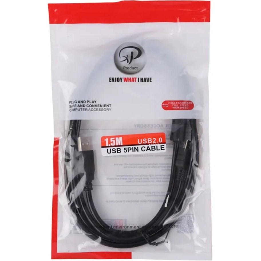 کابل ذوزنقه ای ایکس پی مدل XP PRODUCT 5PIN CABLE USB2.0 طول 1.5 متر